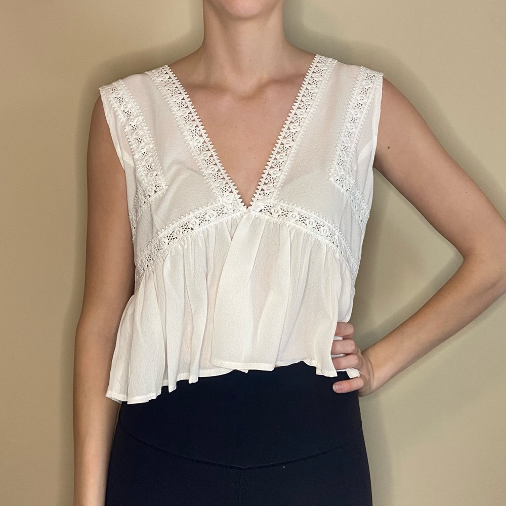 white lace blouse